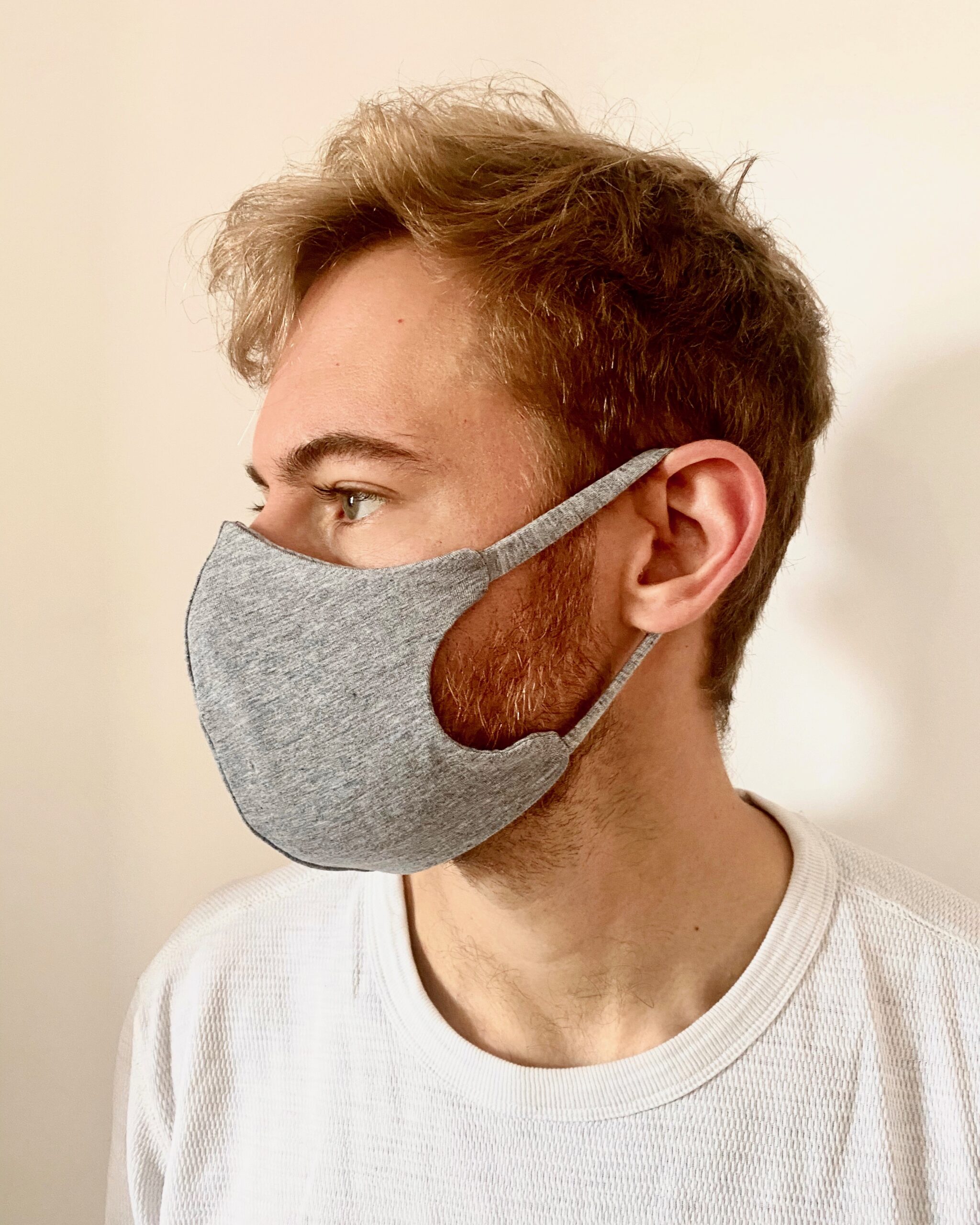 fitted bamboo and organic cotton mask