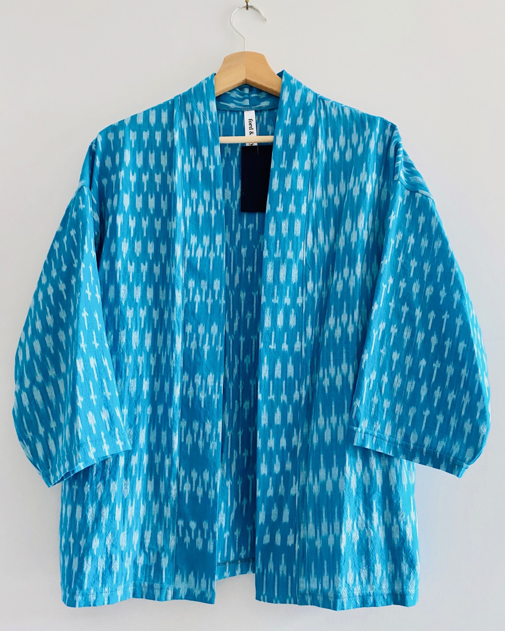 ikat organic cotton handmade jacket in a kimono-style