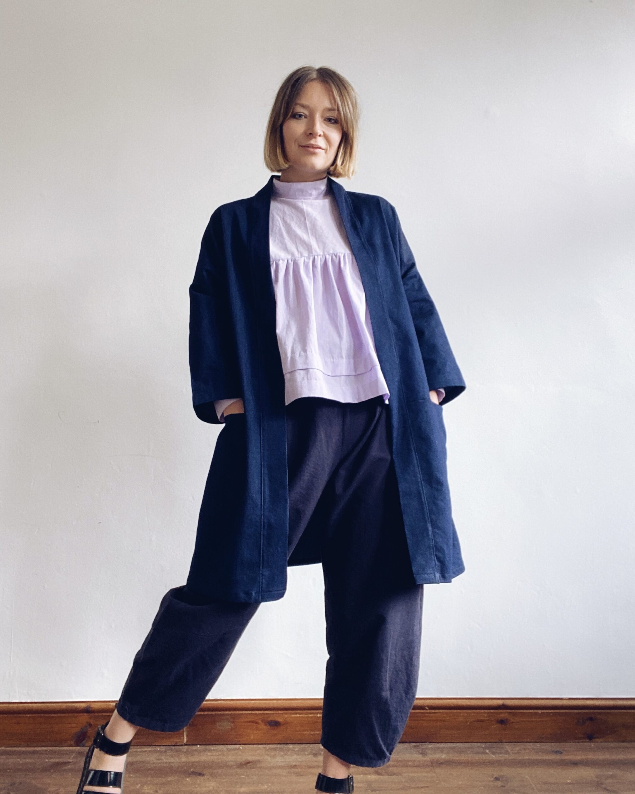 Organic denim kimono-style jacket | FORD & GUY | Handmade UK