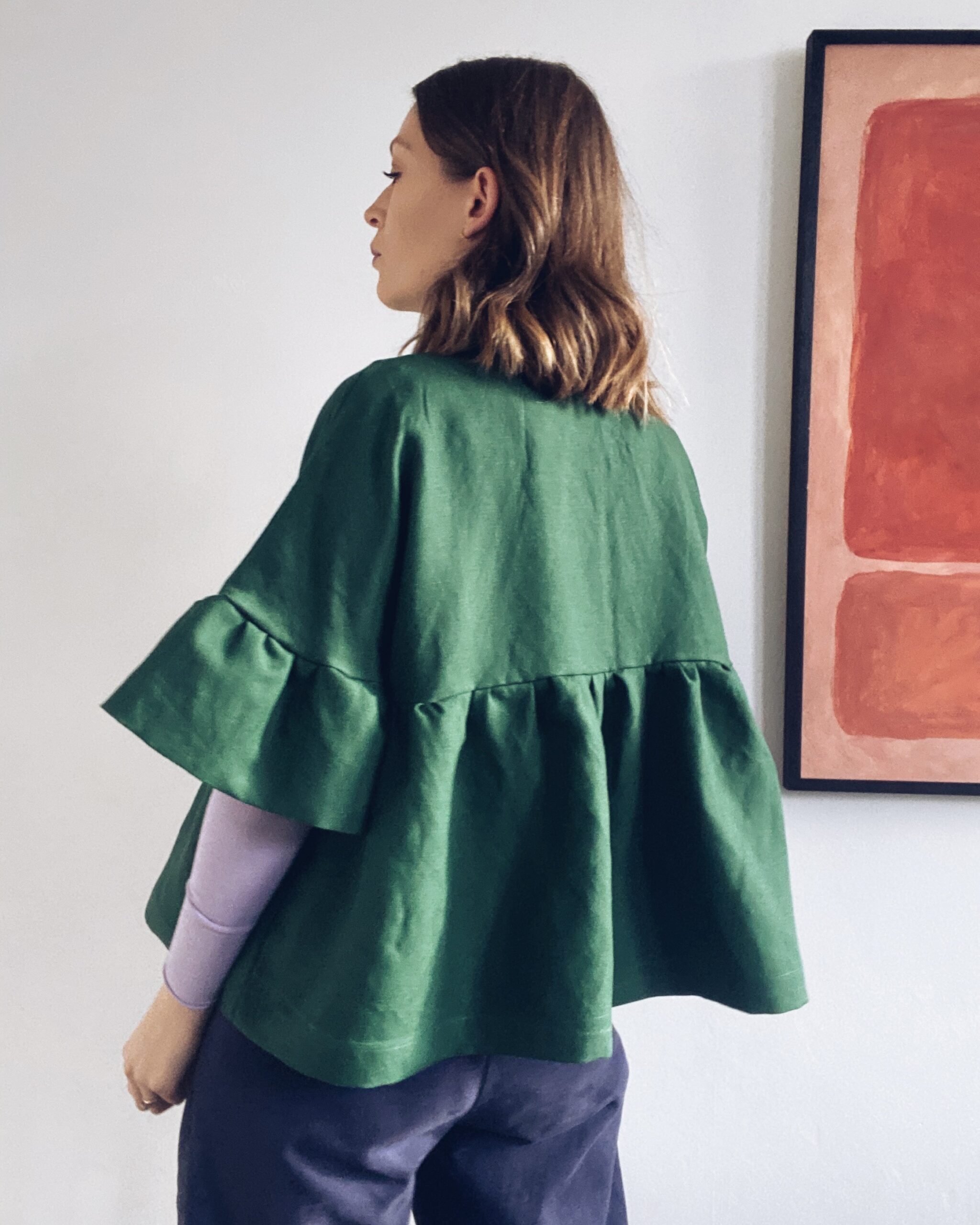 Lyocell blouse in bottle green | FORD & GUY